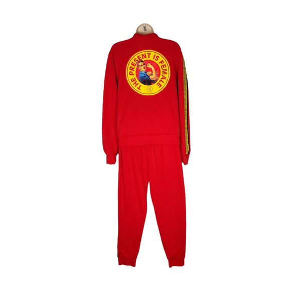 Zumba Spread Love Zip Up Tracksuit Set of 2 Red Jacket Large Pants Medium - Picture 2 of 14